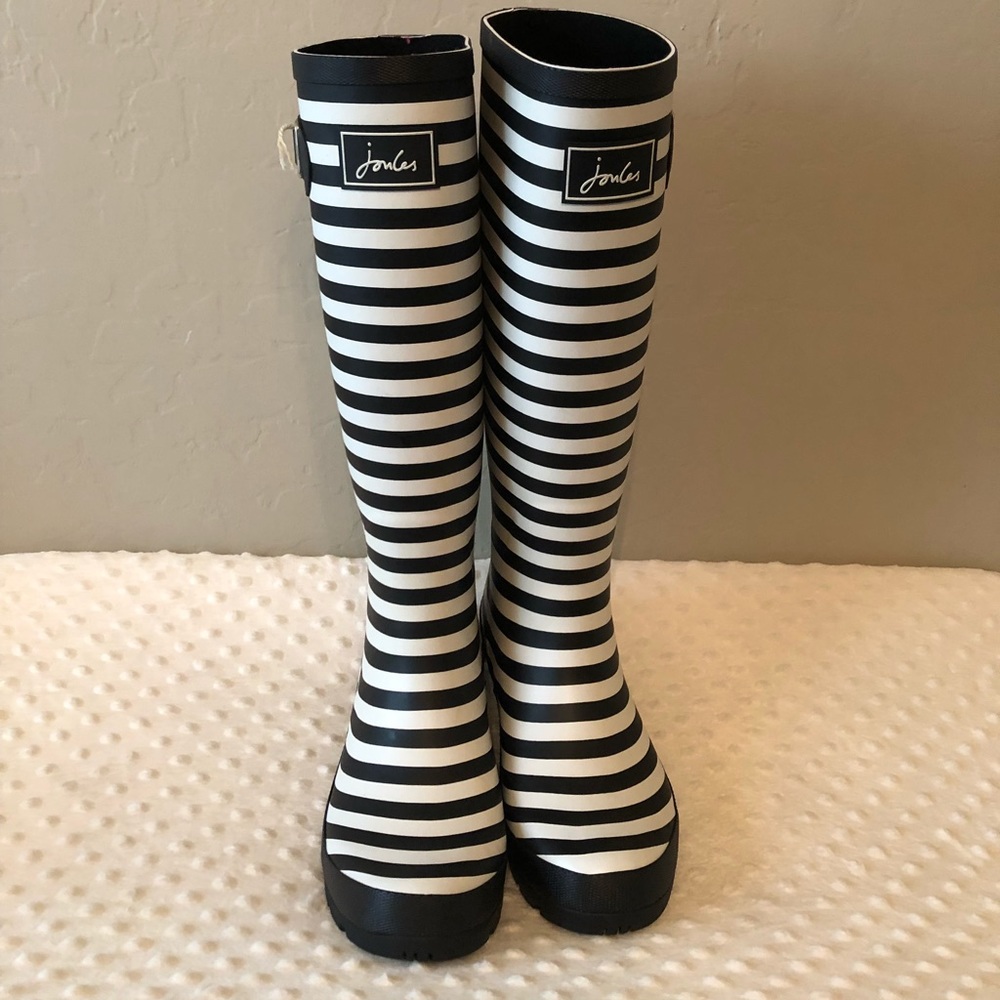 Joules striped rain boots